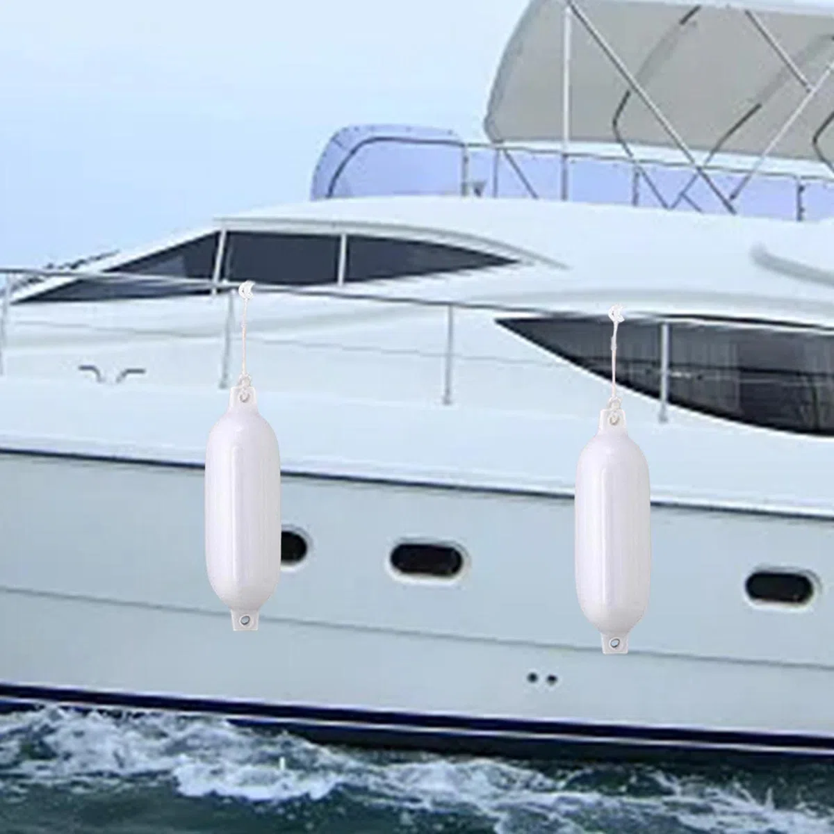 rockible Juego de 4 Protectores de Barco, defensas para embarcaciones, Accesorios náuticos, Parachoques inflables para protección Marina