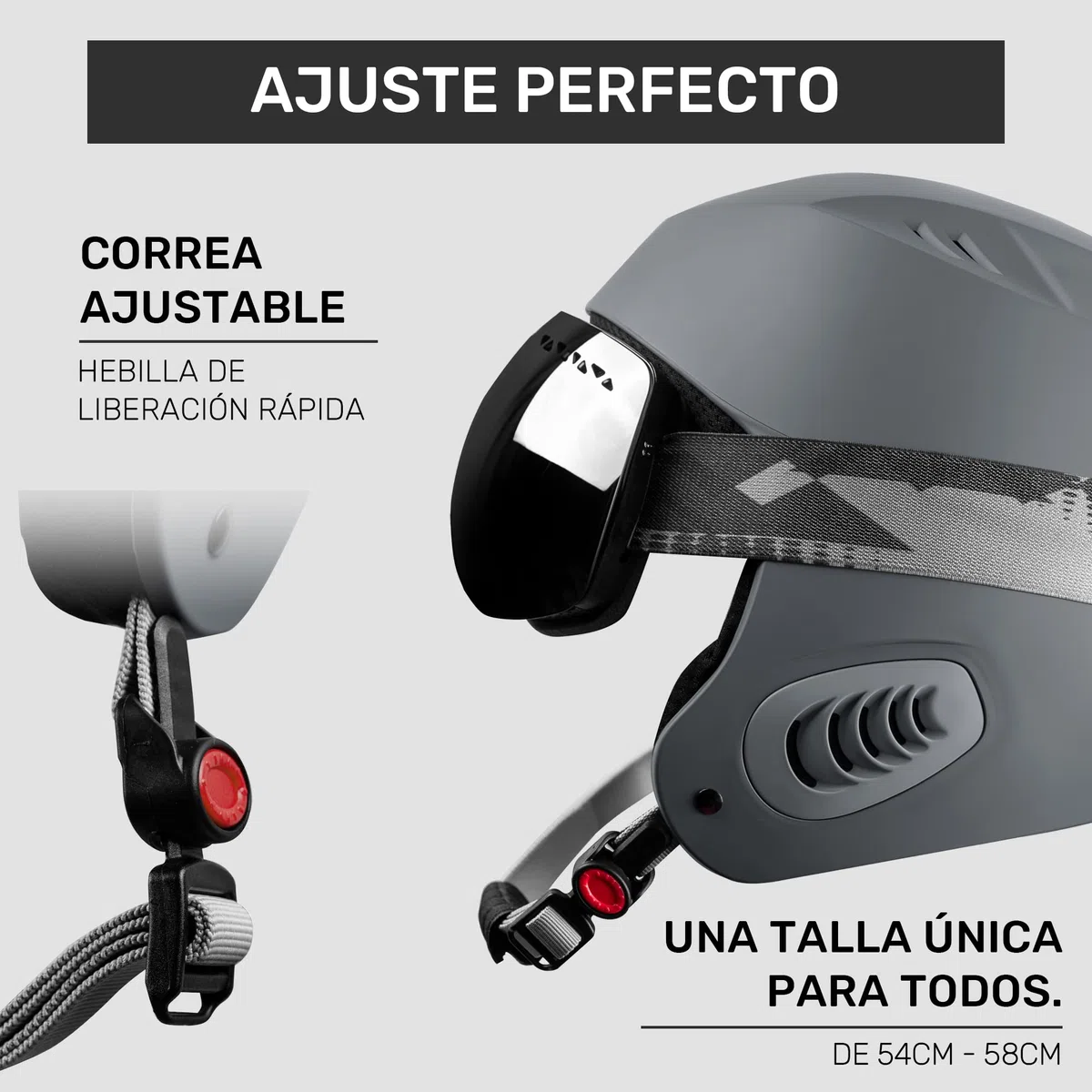 Westt casco de esquí hombres señoras snowboard casco freeride esquí de travesía casco deportes de nieve casco I ligero transpirable ventilado I gris I 57-58 cm