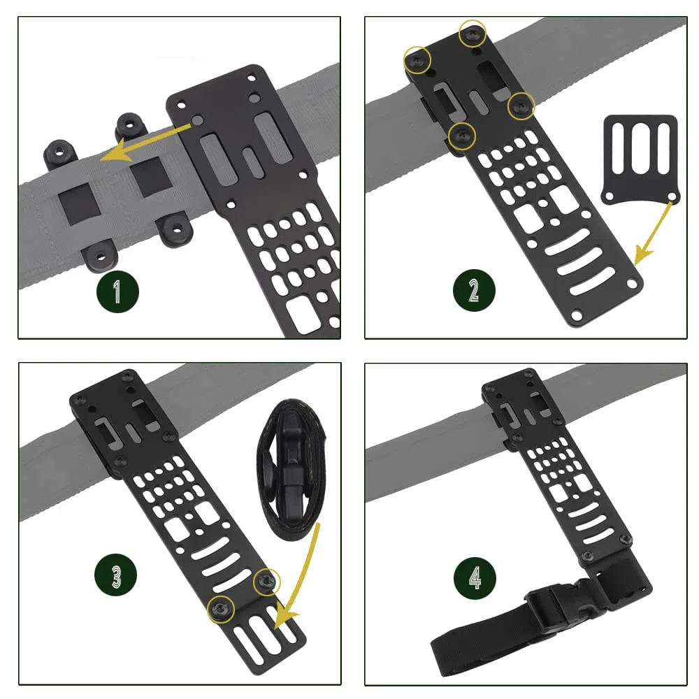 Adaptador de Funda de Pistola Modular de Metal, Plataforma QLS Compatible, Adaptador de código G de Placa de extensión Colgante de Pierna caída de Funda táctica