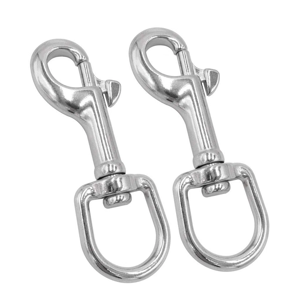 POFET ganchos giratorios 3#-316, clips de acero inoxidable marino, para buceo, llaveros, correas de perro, correas de cámara y tendederos