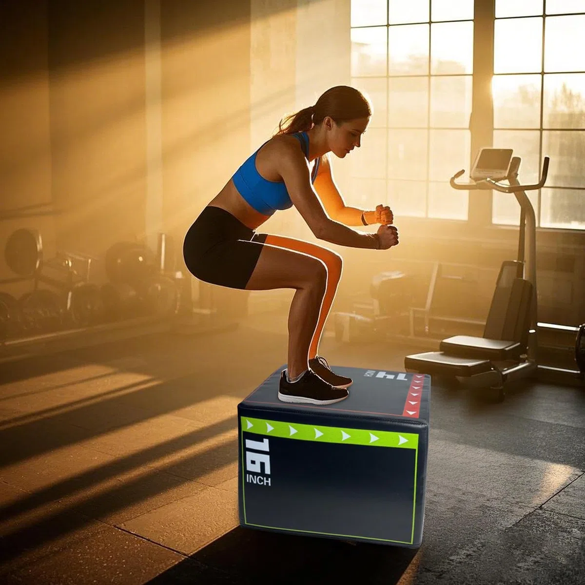 de entrenamiento de paso genérica 3 en 1 Soft Jump Box Fitness Plyo Spring Board Entrenamiento en el hogar | Banco de salto de espuma para adultos y, esponja EPE, ejercicio deportivo, 40 x 30 x