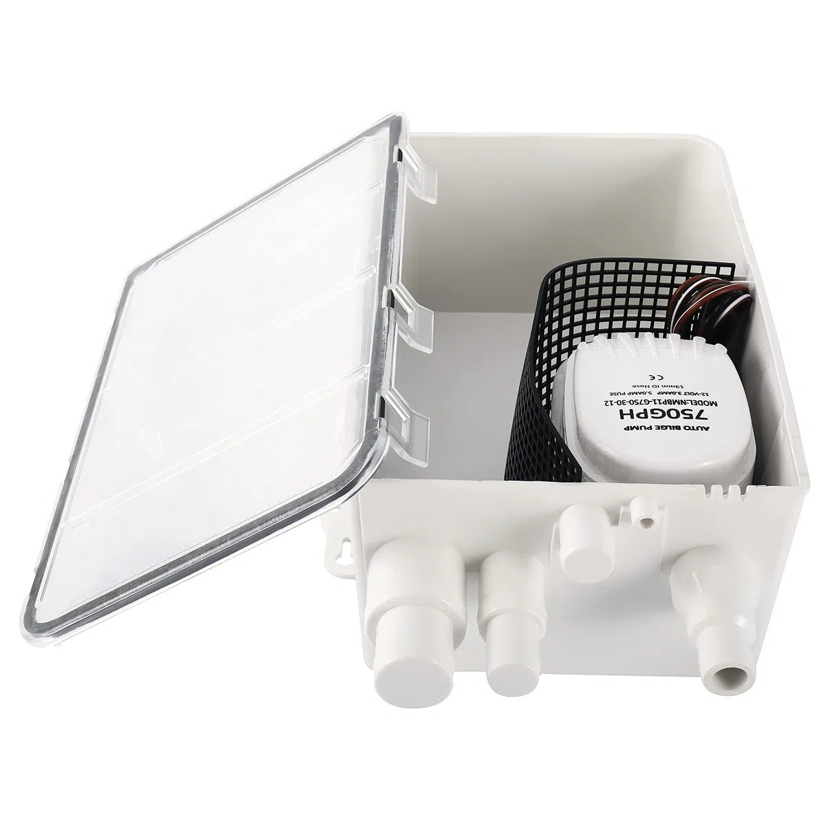 FreeTec Bomba de Sumidero de Ducha para Barco, Sistema de Bomba de Ducha Marina (12 V, 750 GPH)