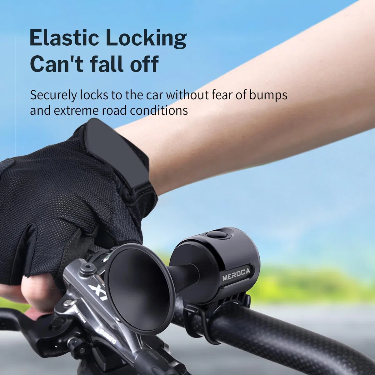 Alarma de bocina de bicicleta, 120 dB, súper fuerte, bocina eléctrica para bicicleta con botón de espera largo, funciona con pilas y IPX4, resistente al agua, timbre de bicicleta ruidoso para