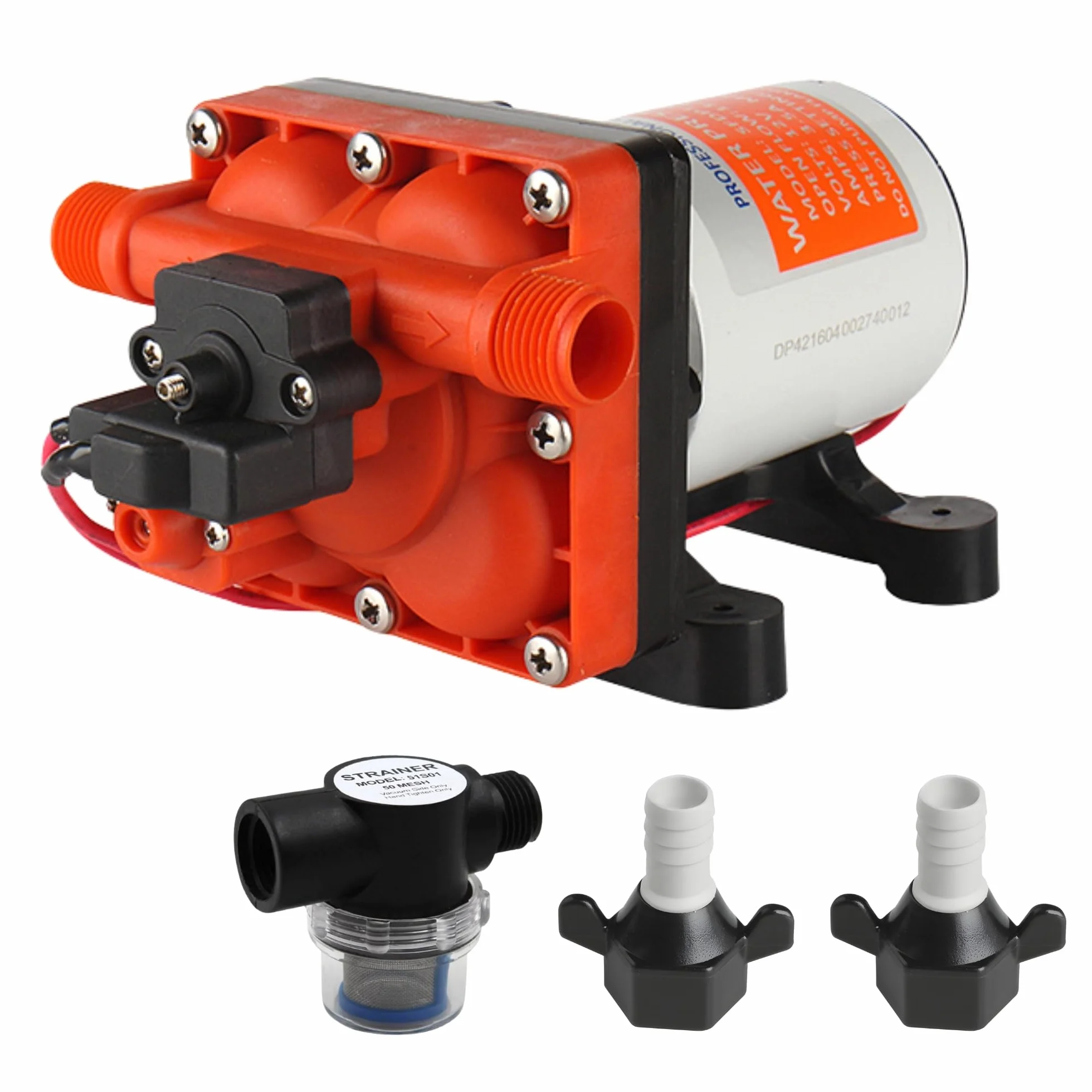 Seaflo Bomba de diafragma Serie 42 con bypass-12V/24V 3.0GPM 55PSI (12 Voltios)