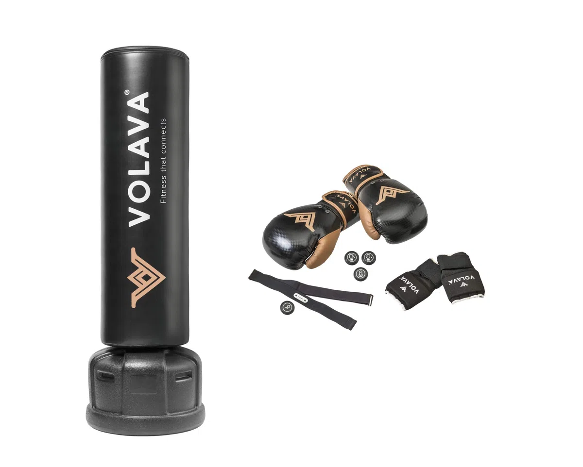 Boxing Full Kit - Equipo Completo de Boxing con sensores de Movimiento, pulsómetro, Saco de Boxeo y Guantes. Uso doméstico. GANA Fuerza y Resistencia. Clases virtuales bajo suscripción.