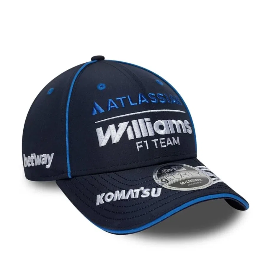 New Era Williams Racing F1 Team - Gorra de béisbol oficial 2026, gorra de béisbol del equipo Carlos Sainz, ajustable, azul marino