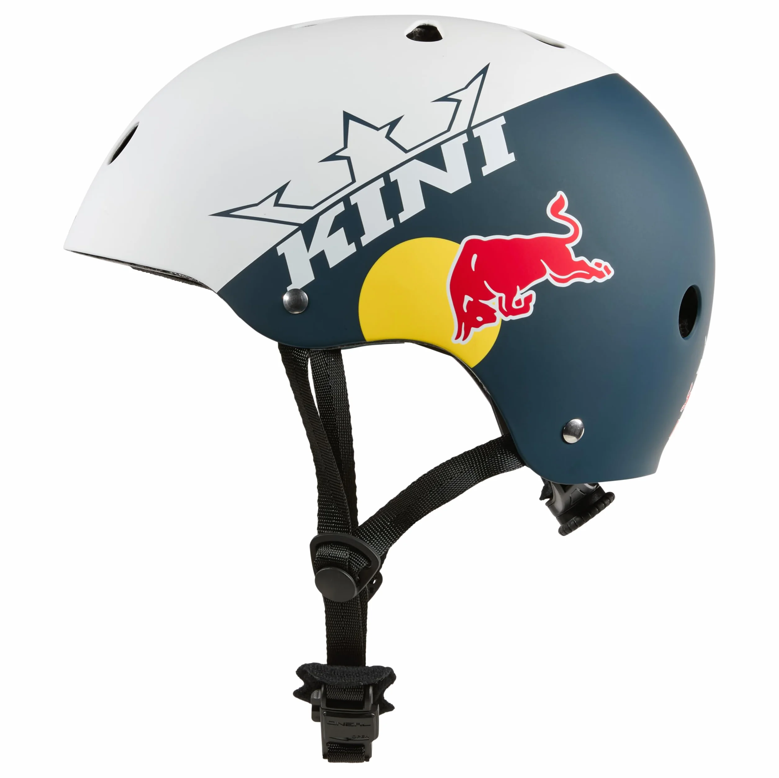 O'NEAL BB Kini Red Bull 1.0 - Casco de bicicleta de montaña (talla L, 58-64 cm), color azul y blanco