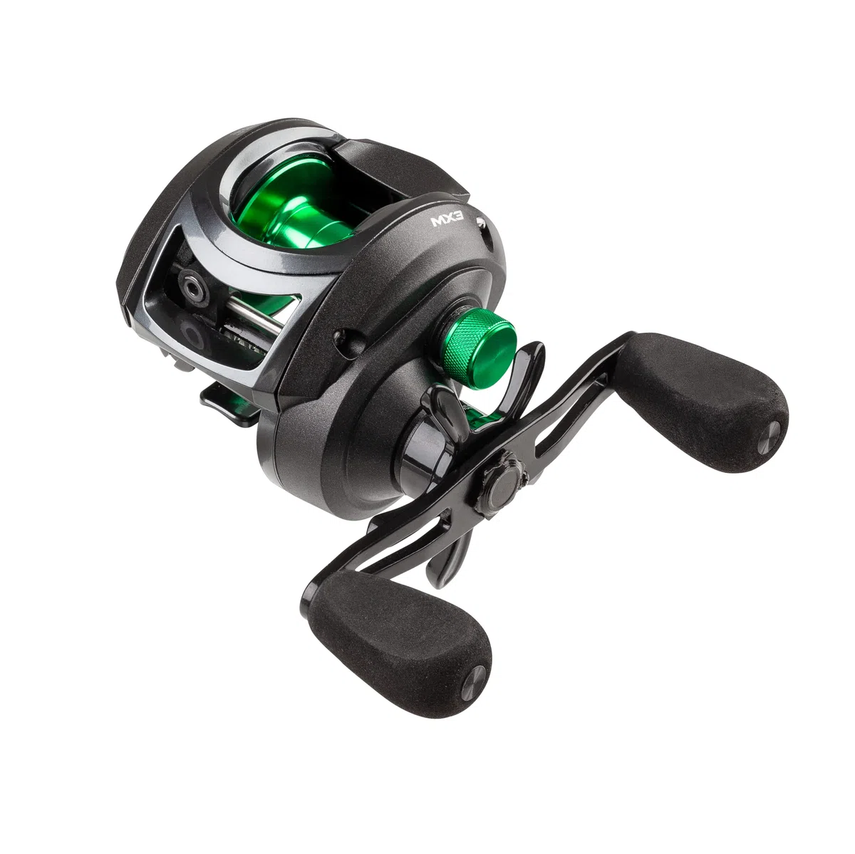 Mitchell MX3 Baitcaster Fishing Reel - Strong Super Smooth Baitcaster Reels with Centrifugal Braking System and 4 + 1 Anti-Corrosion Ball Bearings For Fishing For Pike, Perch, Zander Black/Green LP