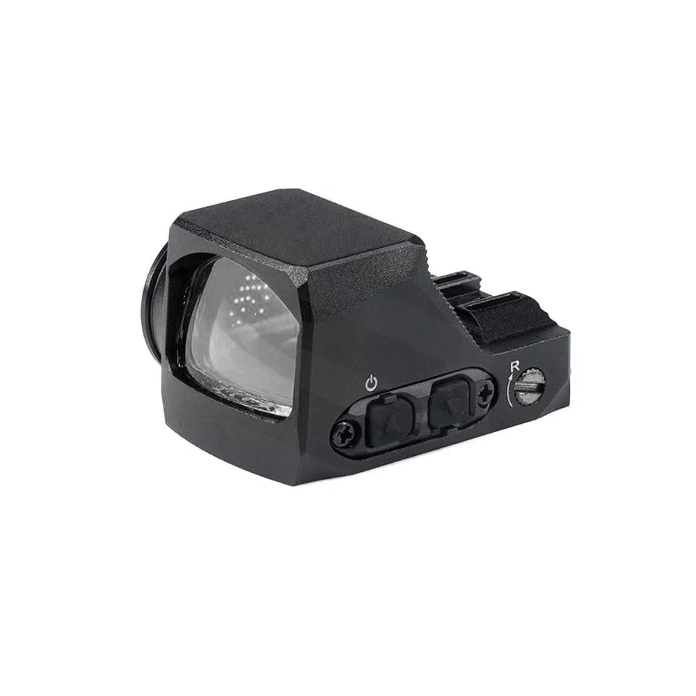 R-X - Mira de punto verde de 1 x 24 mm con mira trasera de fibra óptica y soporte de riel Picatinny para pistola de caza, Shake Awake