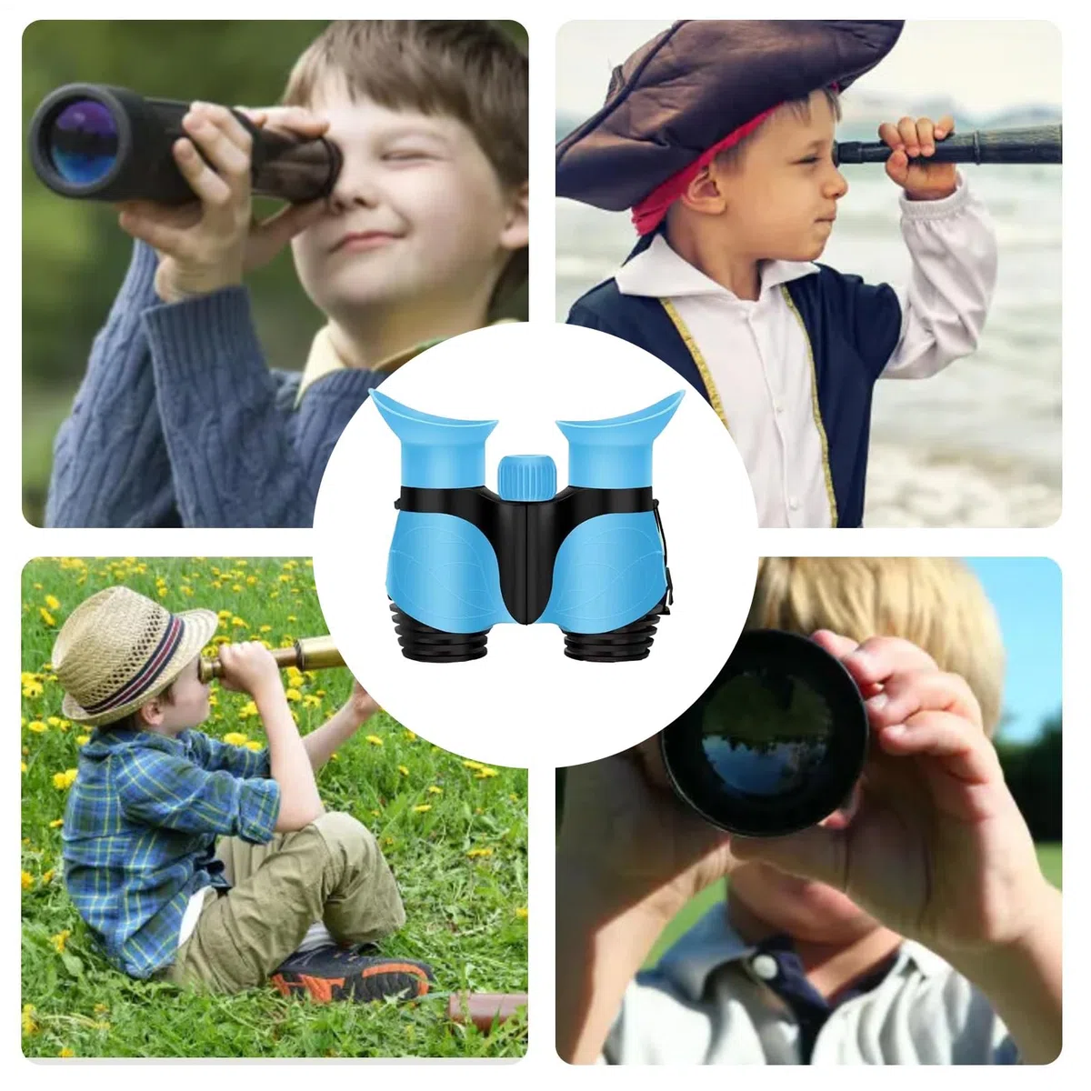 Prismáticos Compactos para Niños | HD Portátiles para Exteriores,8X Aumentos, Observación De Aves para Senderismo, Turismo Y Espectáculos Al Aire Libre