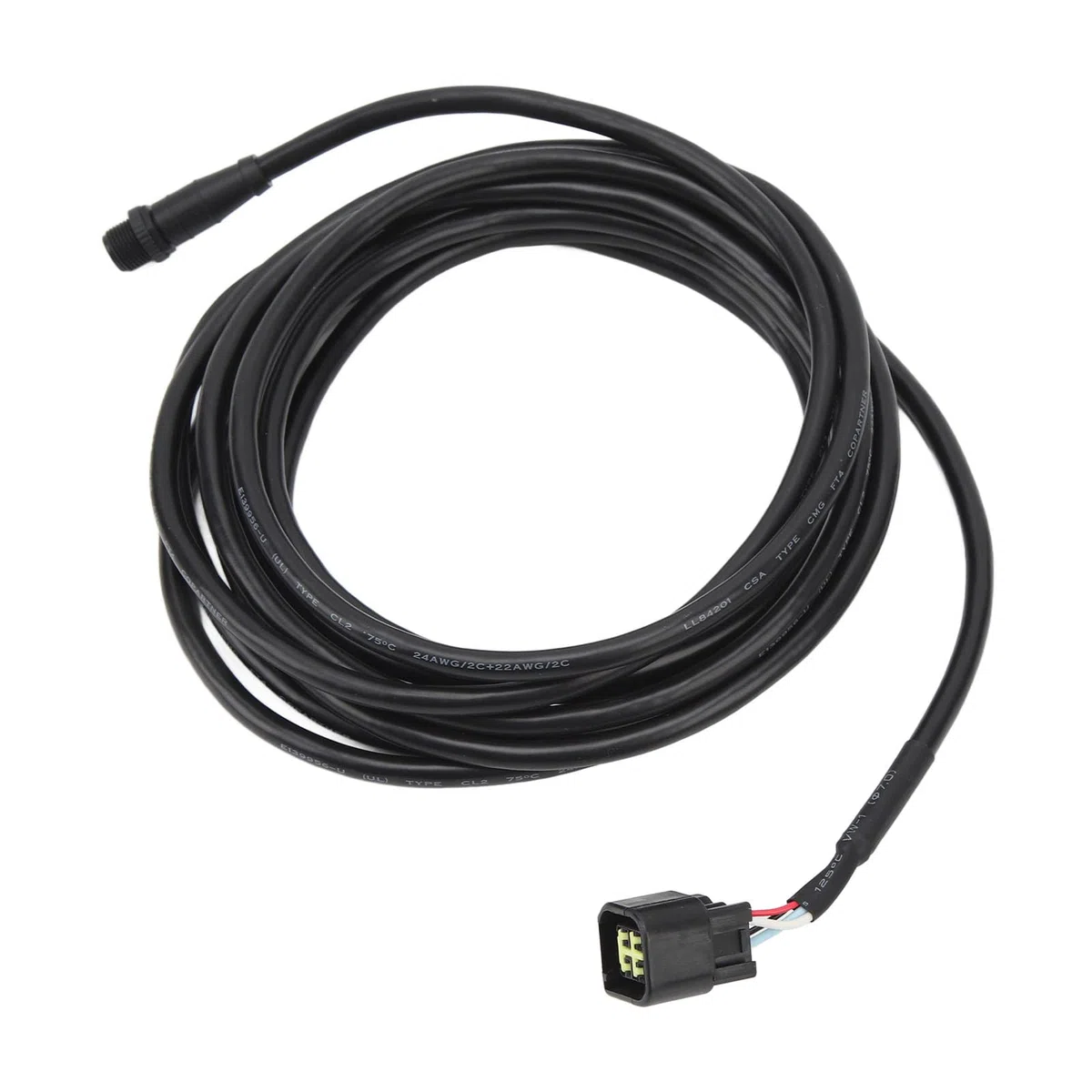 Cables NMEA 2000 de 4,5 m, cable troncal o de derivación NMEA 2000, cable impermeable IP67 de 5 pines con adaptador en T para interfaz de motor, negro, resistente al desgaste y de