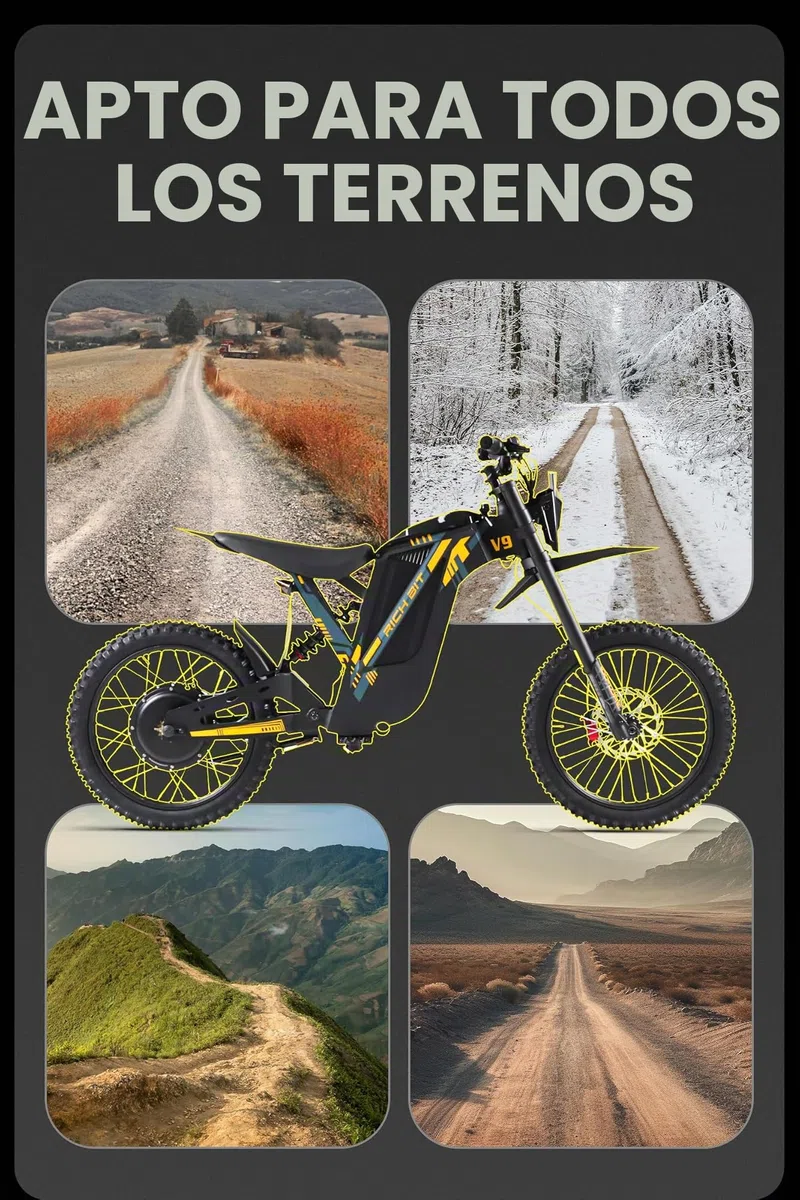 Bicicleta eléctrica de montaña V9 Ultra de cysum, batería de alta potencia de 48 V y 20 Ah, autonomía de 65 km, doble suspensión, bicicleta eléctrica todo terreno