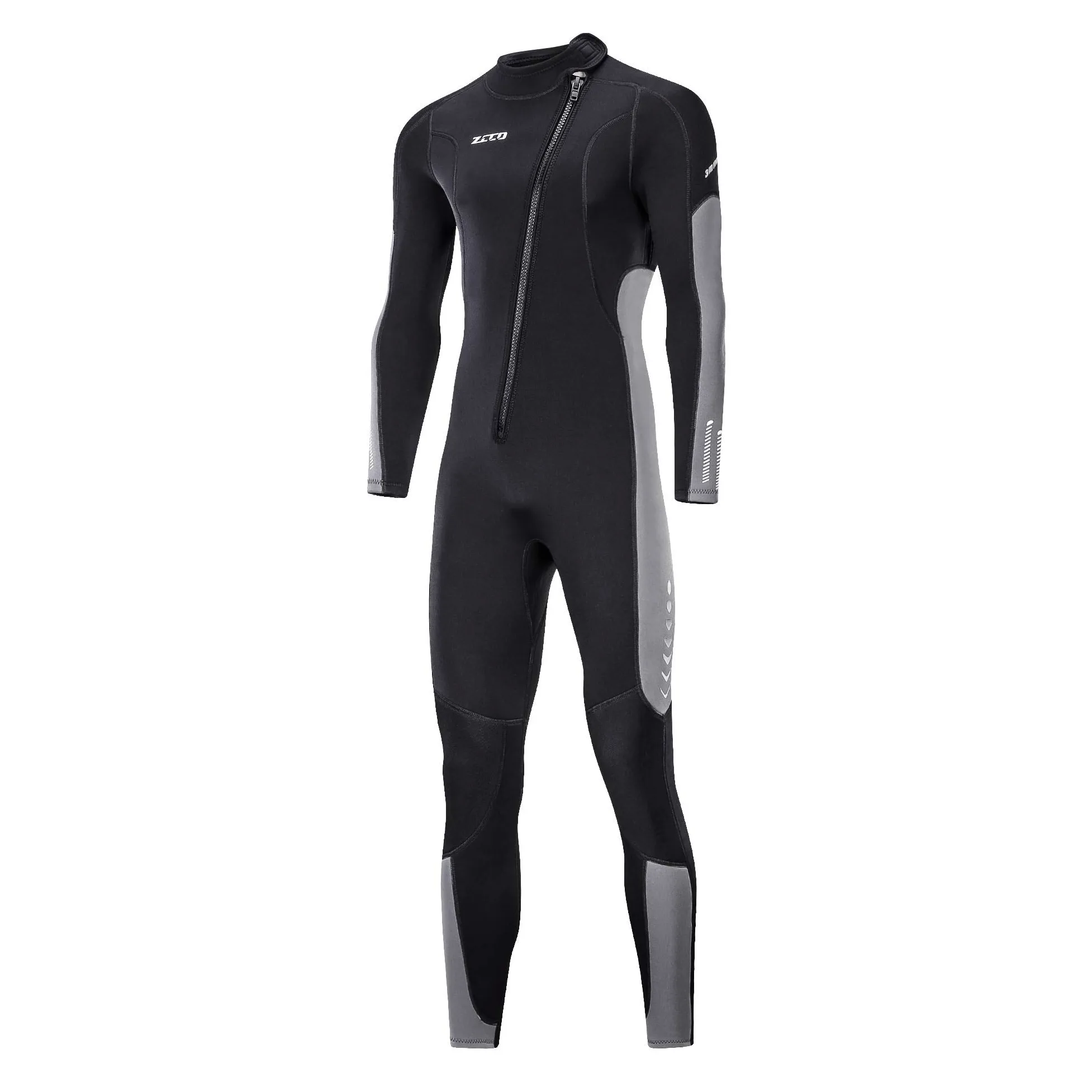 Traje de neopreno para hombre y mujer, 3 mm, con cremallera frontal, para buceo, surf, agua fría