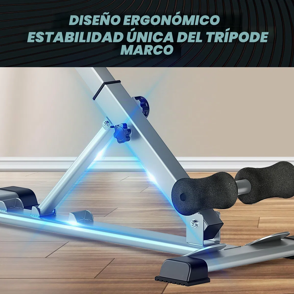 SogesPower Banco de Hyperextensión,Sillas Romanas Banco Romano, Máquina de Extensiones Lumbares, Máquina de Hyperextensión Ajustable y Plegable para Gimnasio en Casa