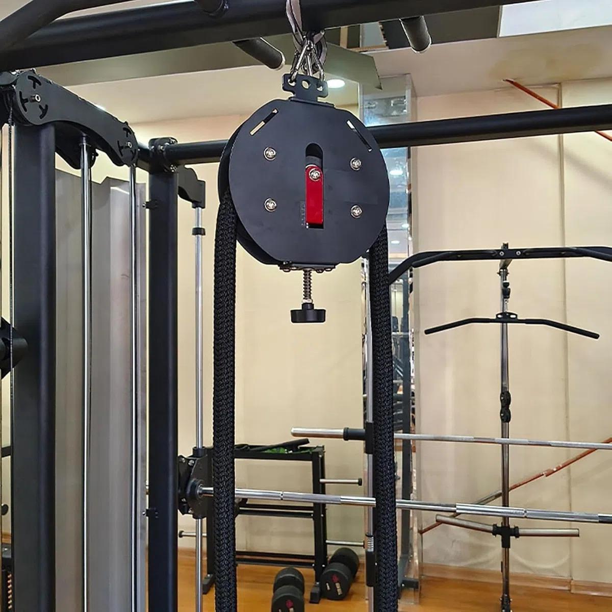 Sistema De Poleas De Cable Portátil, Entrenador De Cuerda Sin Fin, Herramienta De Entrenamiento De Cuerpo Completo, Cuerda De Nailon Premium, Resistencia Ajustable