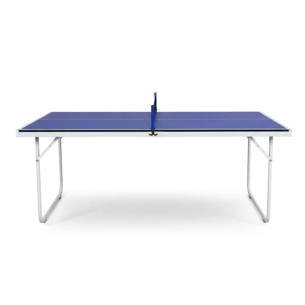 HyperMotion Mesa de Ping Pong Plegable para Casa, Mesa Compacta de Tenis de Mesa Indoor para Juego Recreativo, Diseño Ahorra Espacio con Red, 2 Palas y Pelotas, Mesa Familiar para Niños y Adultos