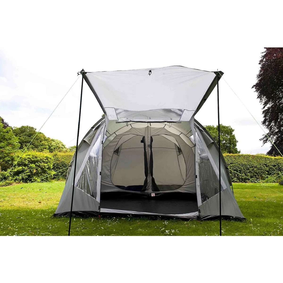 Coleman 4-Personen Zelt Coastline Deluxe Tienda de campaña de túnes de 4 plazas para Camping o Festivales, Acampada, Familiar, Impermeable hasta 3000 mm de Columna de Agua, Verde, 4 Personas