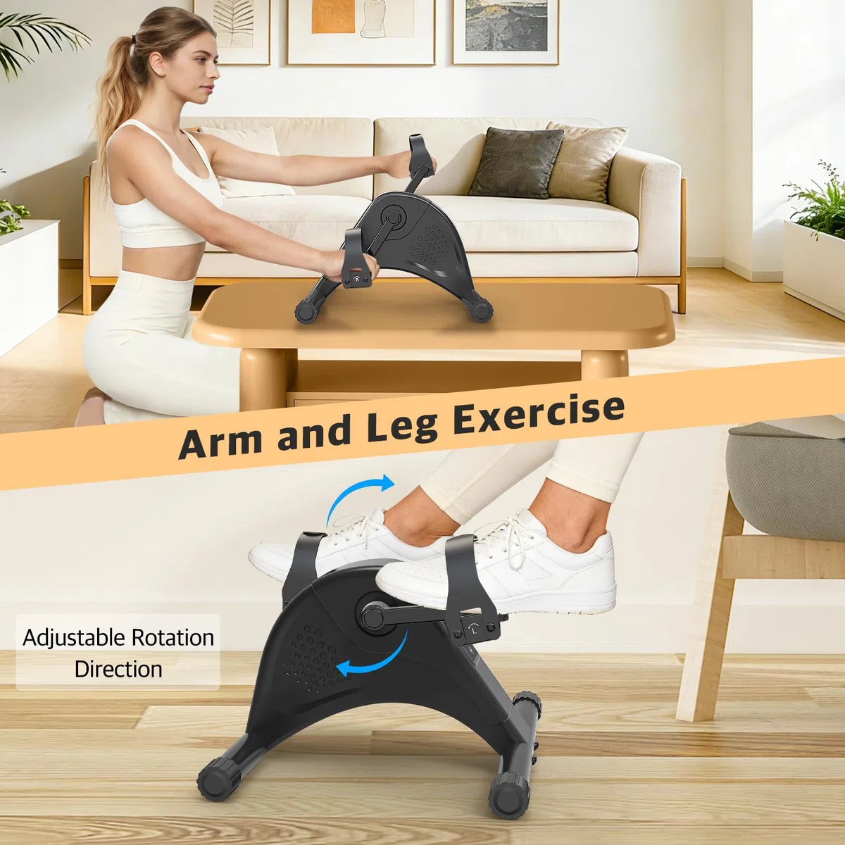 Pedales Estaticos Personas Mayores,Pedaleador Electrico, 6 Niveles de Velocidad, Control Remoto con Motor Silencioso para Pierna Entrenamiento