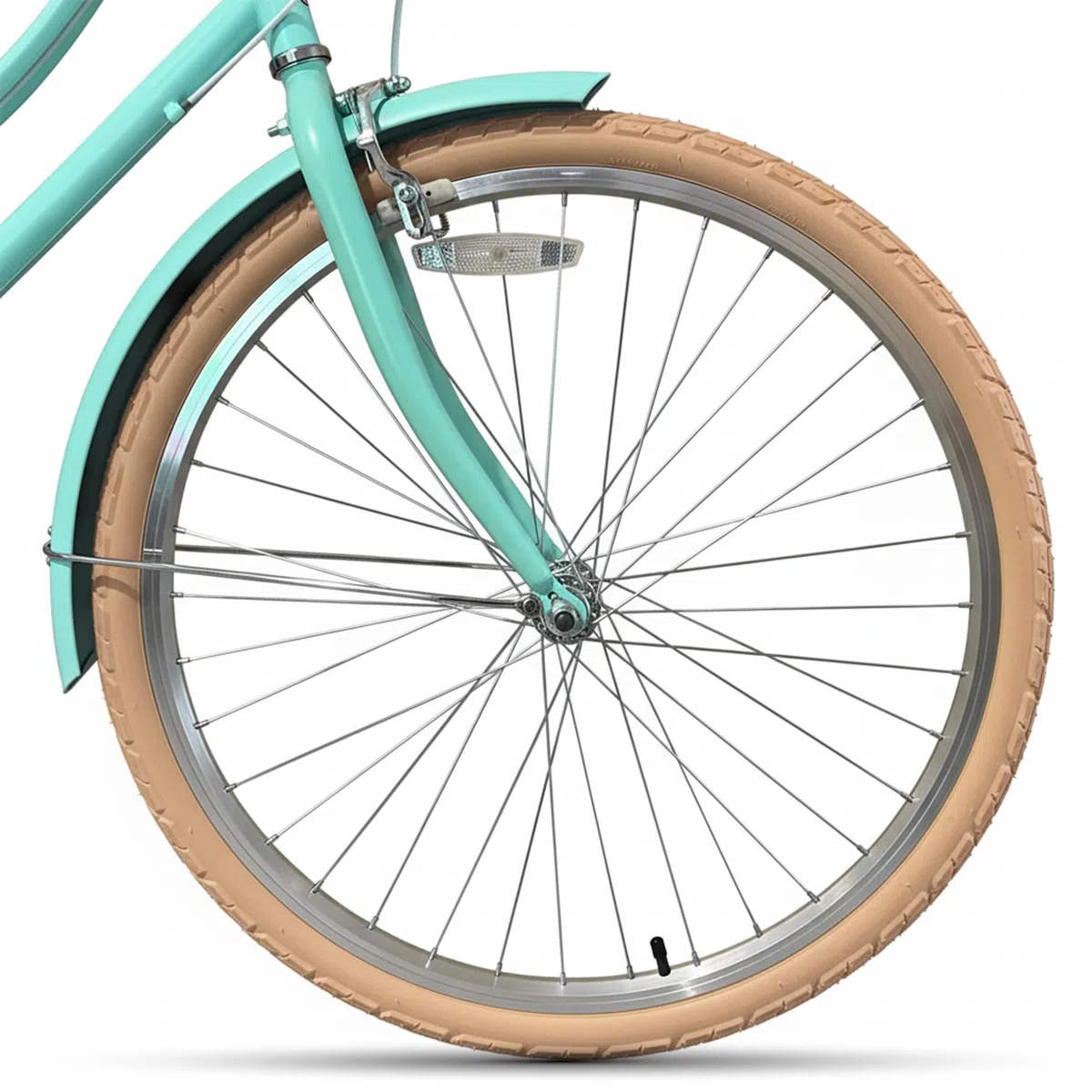 CYBIC Bicicleta de Ciudad 24/26” para Mujer, Bicicleta Urbana Retro Estilo holandés con Shimano 7V, Bicicleta Ligera de Aluminio con Cesta de ratán (Pulgadas, 26, Verde, Pulgadas, 18)
