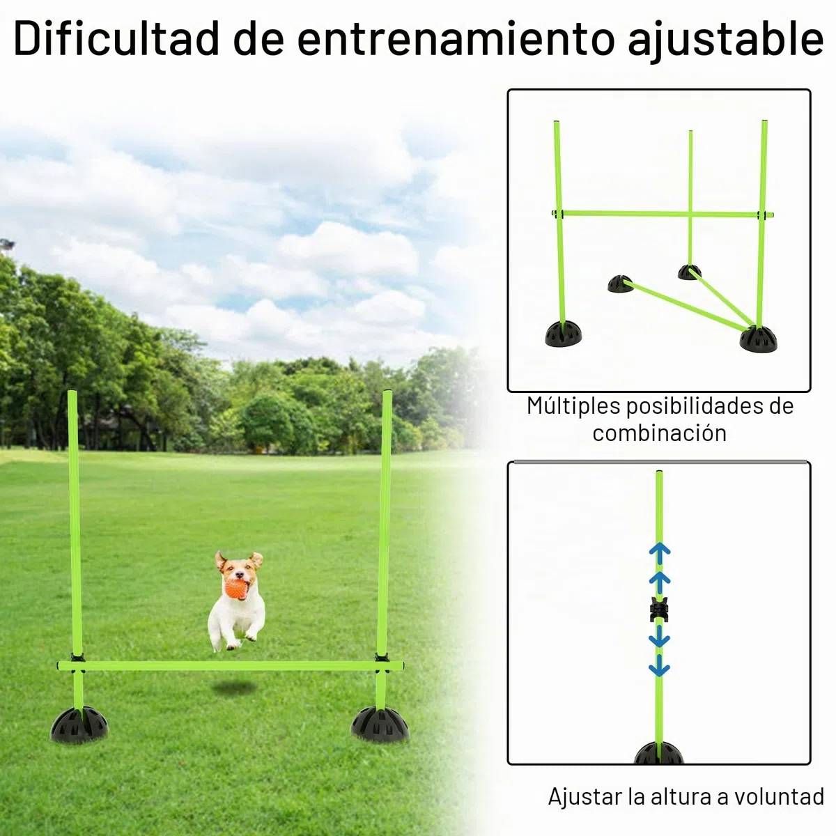 NAIZY Barra de Salto Vallas de Entrenamiento Sports Coordinación para entrenamiento físico saltos, regates y agilidad (15 Postes - 100cm, 10 X-Stands, 10 Clips) - Amarillo