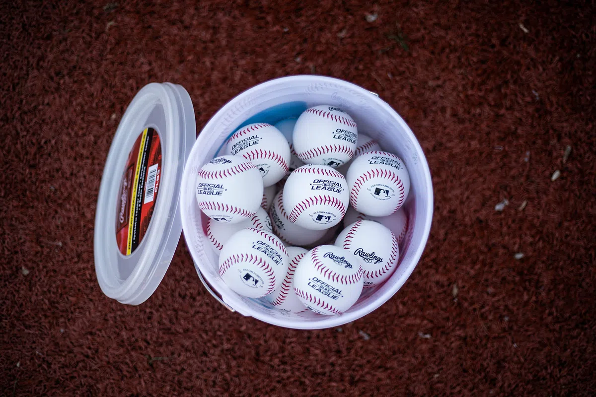 Rawlings OLB3BUCK24 Baseball ball Rojo, Color blanco balon deportivo - balones deportivos