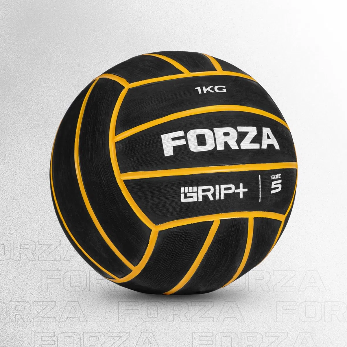 FORZA Pelota de waterpolo con peso, para entrenamiento de fuerza y resistencia, goma premium, tecnología Grip+