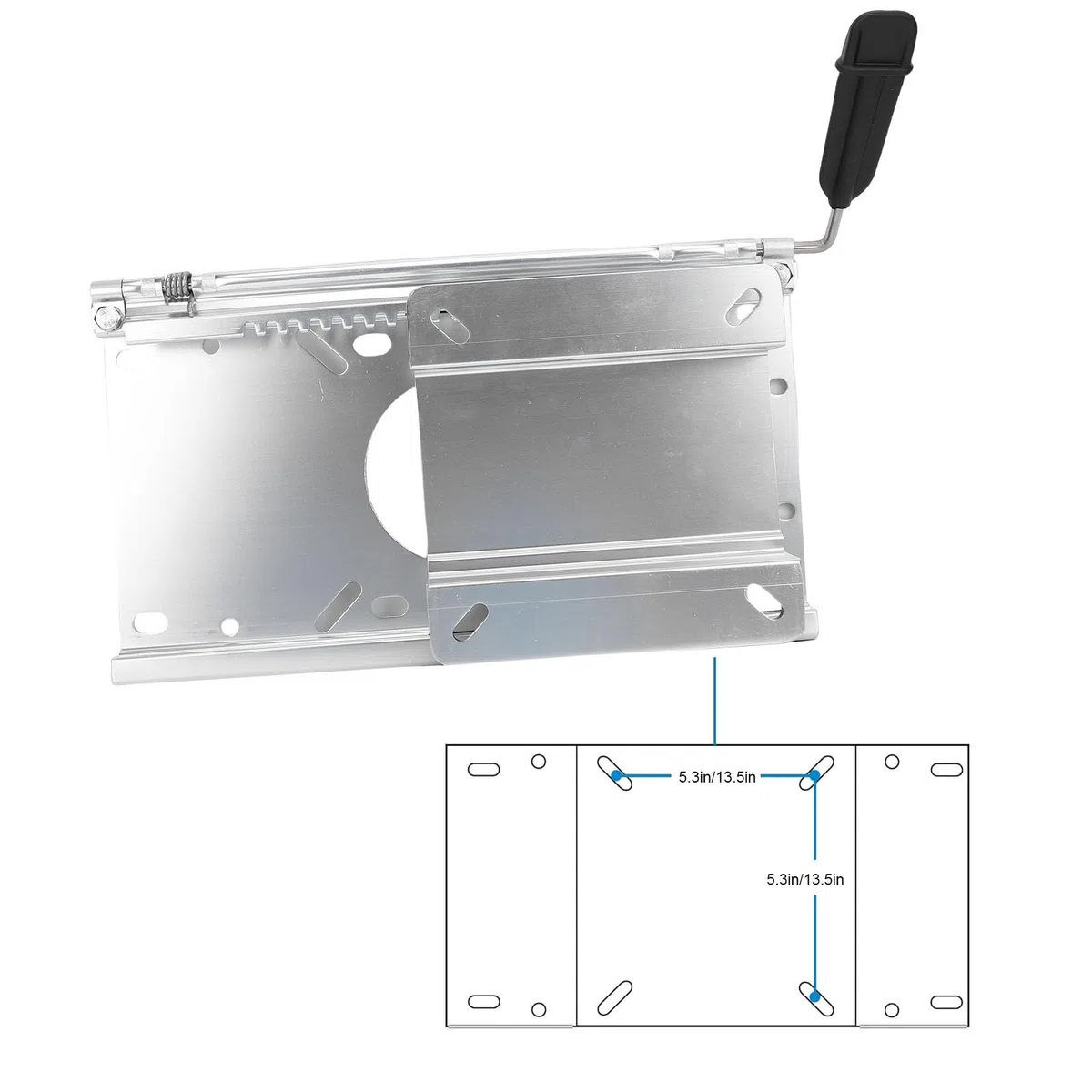 Yctze Tobogán para Silla de Barco de Aleación de Aluminio, Tobogán para Silla Marina, Control Deslizante para Asiento de Barco, Pista Deslizante para Asiento de Barco, Se Adapta a la