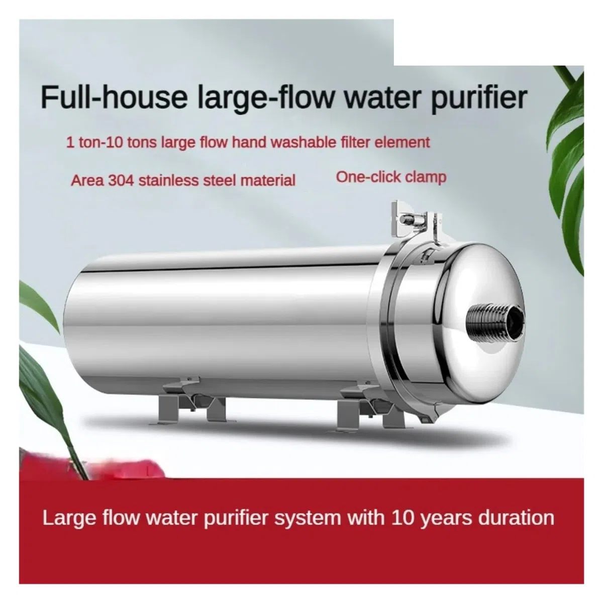Purificador de Agua de Acero Inoxidable for Todo el hogar, purificador de Agua de ultrafiltración de Gran caudal, Filtro de Agua for Sistema doméstico de Bebida(159-8000L H)