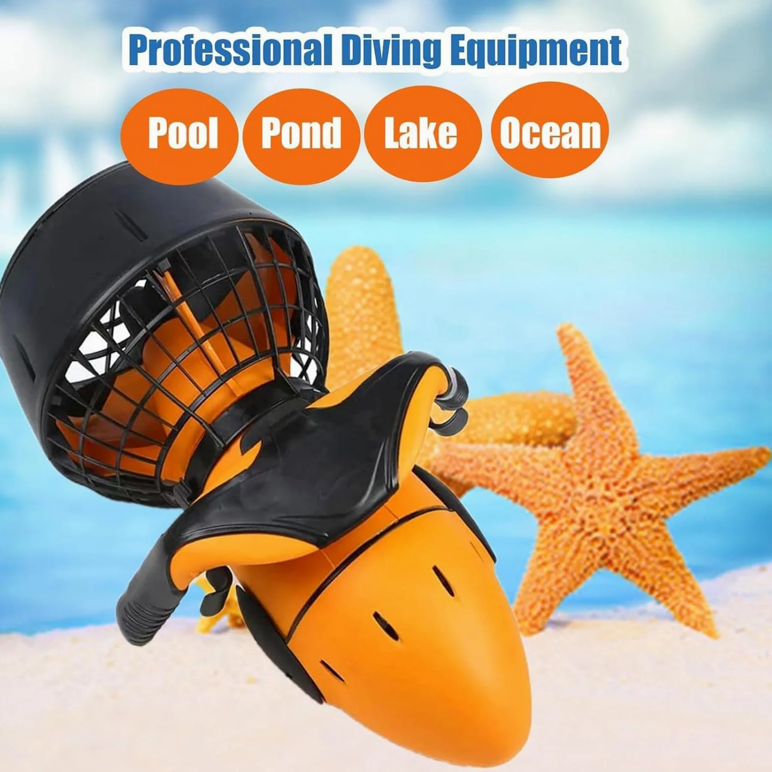 Scooter Submarino eléctrico de 300W/500W, Refuerzo de Buceo, hélice de Agua de Doble Velocidad de Alta Seguridad, para natación de Buceo al Aire Libre, Deportes de Piscina,500W