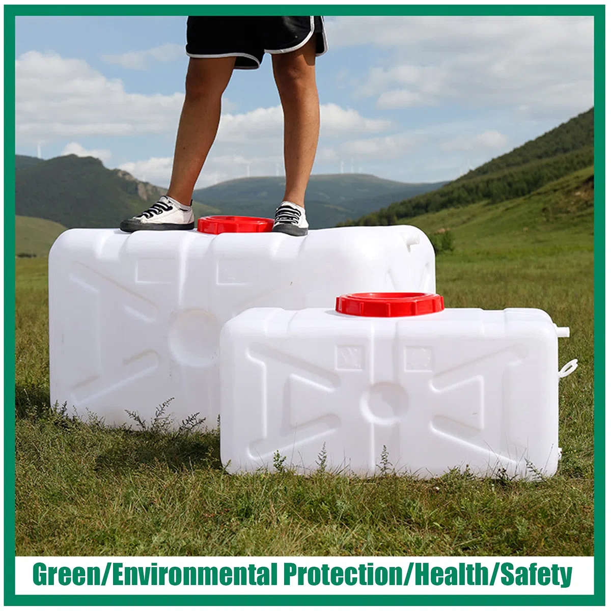 Bidon agua Blanco 25L/45L/70L/100L/150L Cuadrado Cubo De Plástico Bidón De Agua Con Grifo Recipiente De Agua Portátil Coche Tanque De Agua De Emergencia Depósito De Agua Contenedor De Agua(Size:25L)