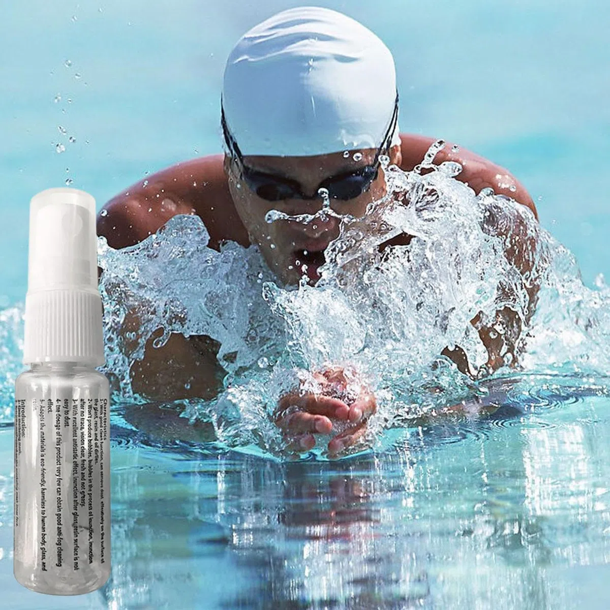 Spray antivaho para lentes, limpiador antivaho para gafas, spray antivaho para gafas, botella antivaho para gafas de natación, spray de limpieza seguro para eliminar y repeler la suciedad