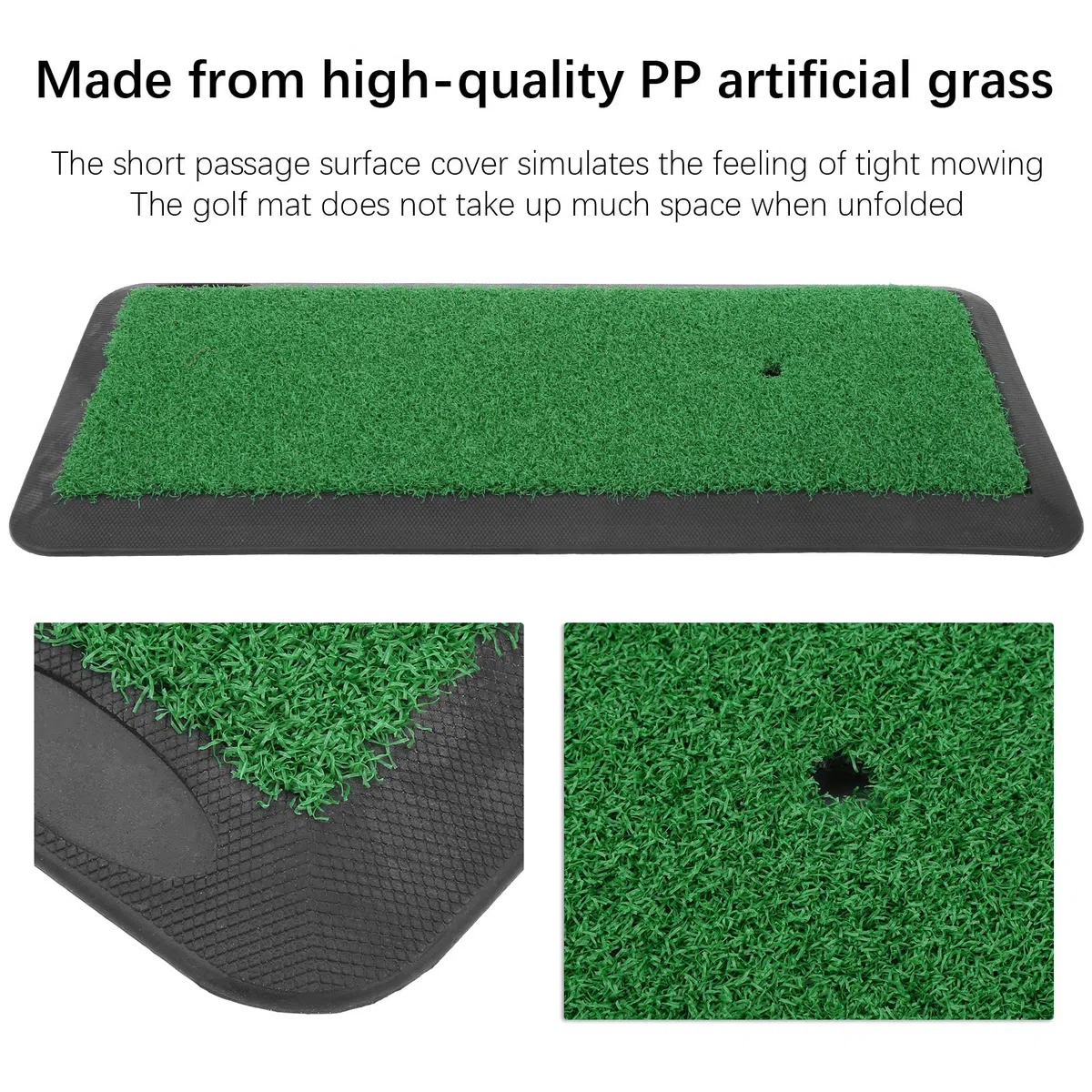 iFCOW Esterilla de práctica de Swing de Golf, Ayudas de Entrenamiento de Golf Esterilla de práctica de césped Artificial con Base de Goma Antideslizante