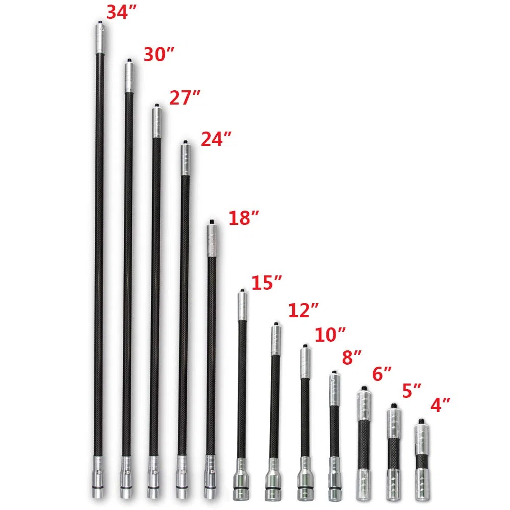 Estabilizador de Arco 4"-34" Barra de Equilibrio Varilla de extensión Estabilizador de Tiro con Arco de Fibra de Carbono para Arco Compuesto Arco recurvo