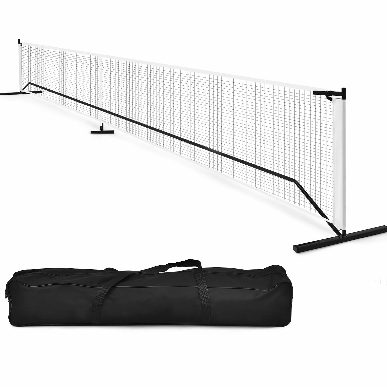 LIFEZEAL Red de Pickleball Portátil, 670x92x70cm, Juego de Red de Poliéster con Bolsa de Transporte, Red Deportiva para Bádminton, Tenis, Voleibol para Niños o Adultos para Uso Interior y Exterior