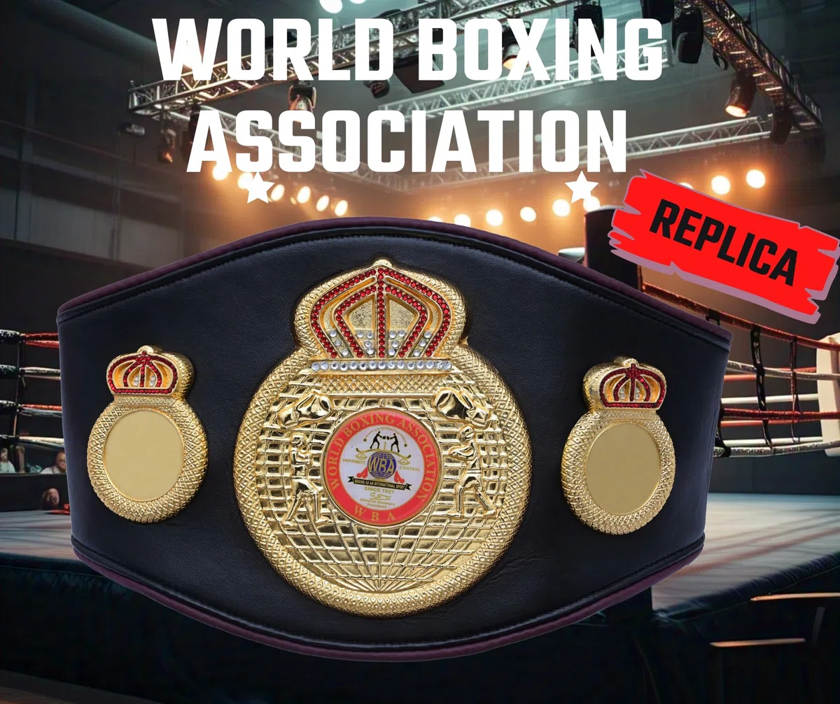 Réplica del cinturón del Campeonato Mundial de Boxeo del CMB, cinturón de cuero verde tamaño adulto con diseño 3D y placas y hebilla chapadas en oro, ideal para regalos y exhibiciones de fans