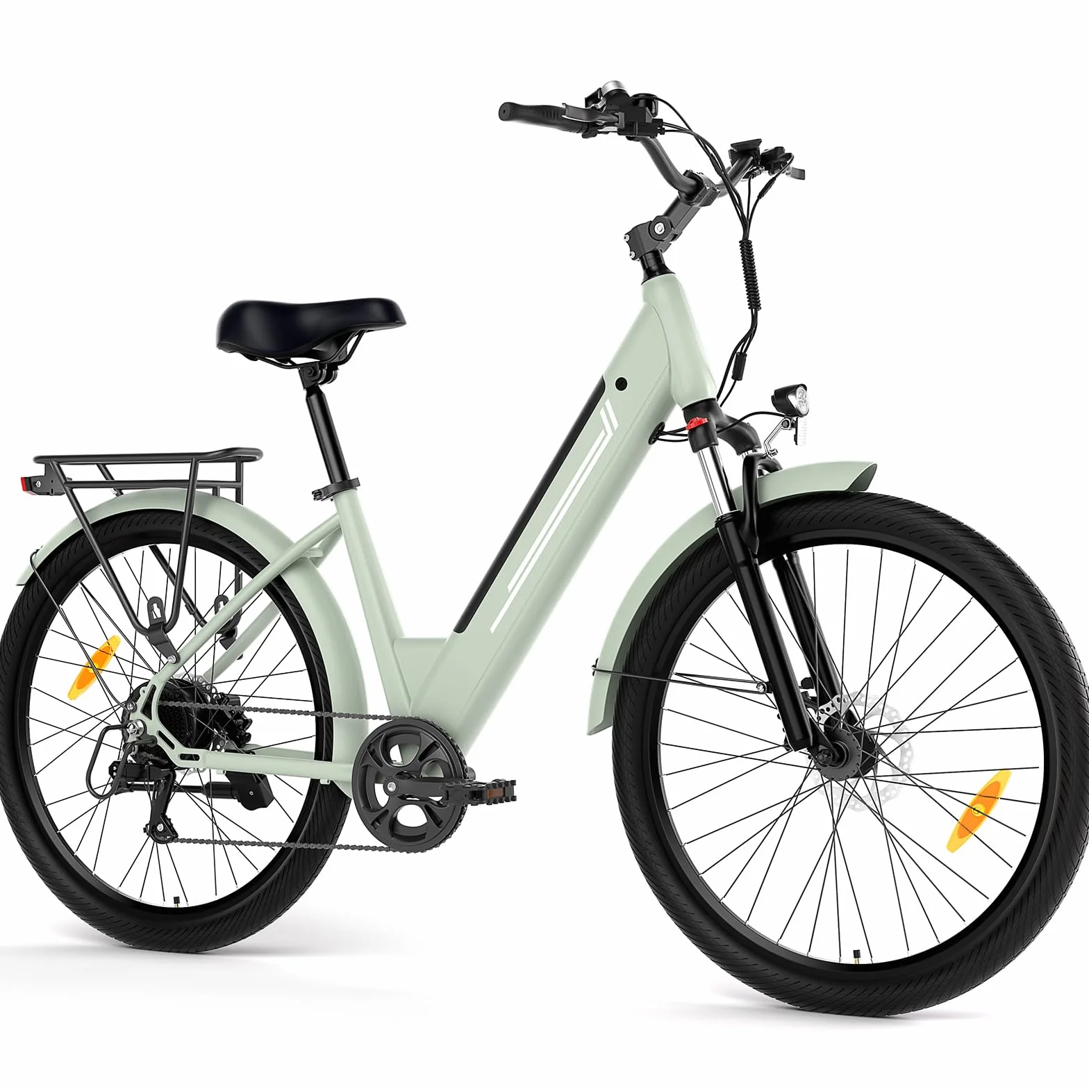 Bicicleta Eléctrica para Mujer 27,5", Motor 250W, Batería Extraíble 36V 15,6Ah hasta 100 km, Velocidad 25 km/h