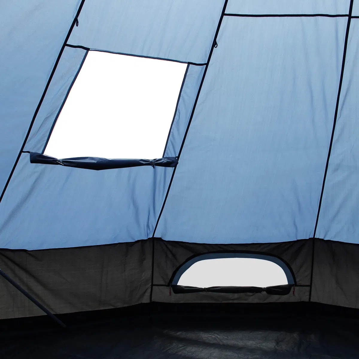 your GEAR Tienda de campaña Ravello Tipi en 2 tamaños para 4-8 personas, tienda familiar con 400 cm o 500 cm de diámetro, tienda de campaña con columna de agua de 5000 mm, protección UV 50+, suelo