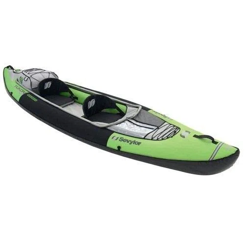 Sevylor - Kayak Inflable Yukon KCC380, 2 plazas, color verde y negro