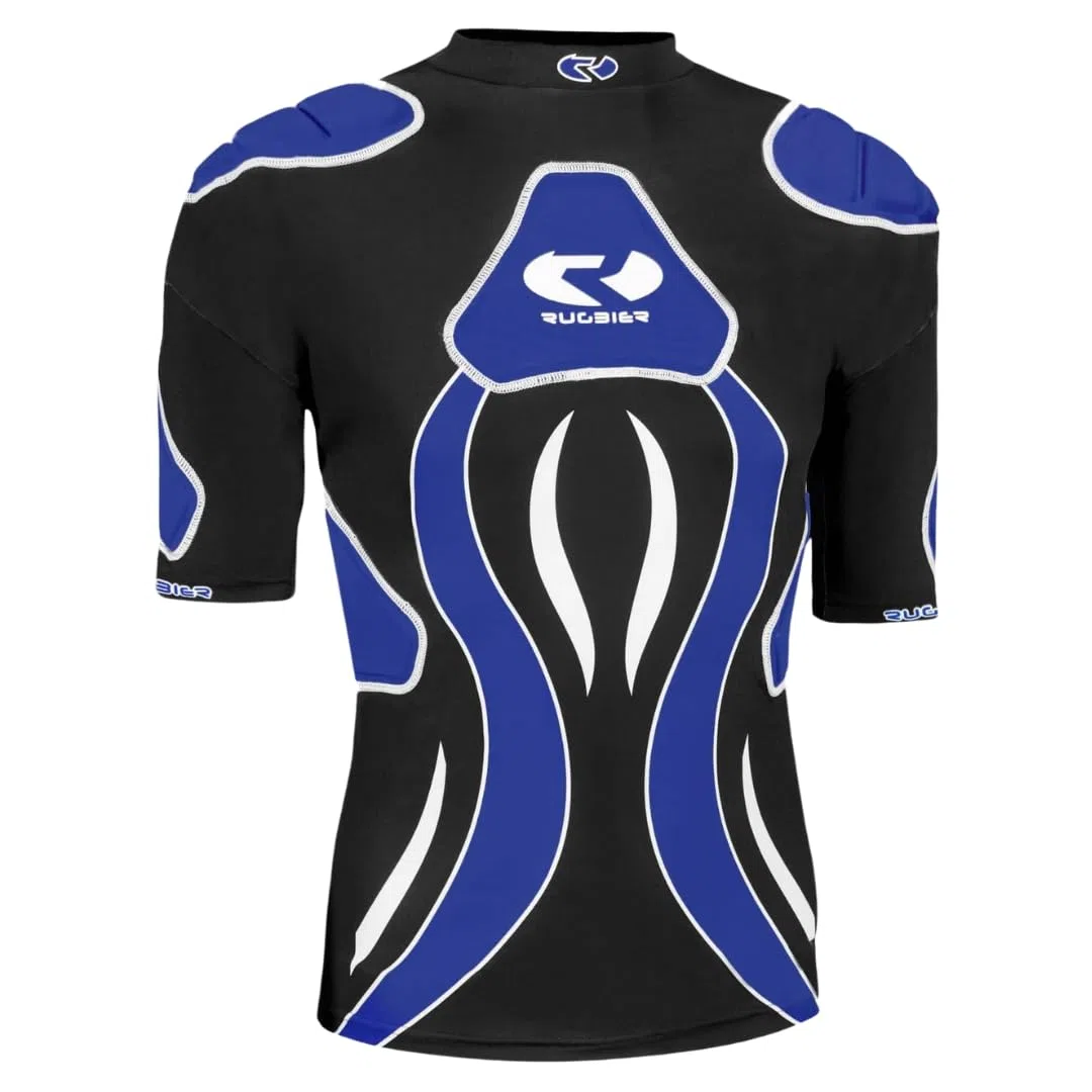 Hombrera de Rugby Profesional para Hombres - Hombrera Rugby Vulcano – Protección de Rugby Acolchada - Categorías Masculinas - Modelo Vulcano Azul/Negro
