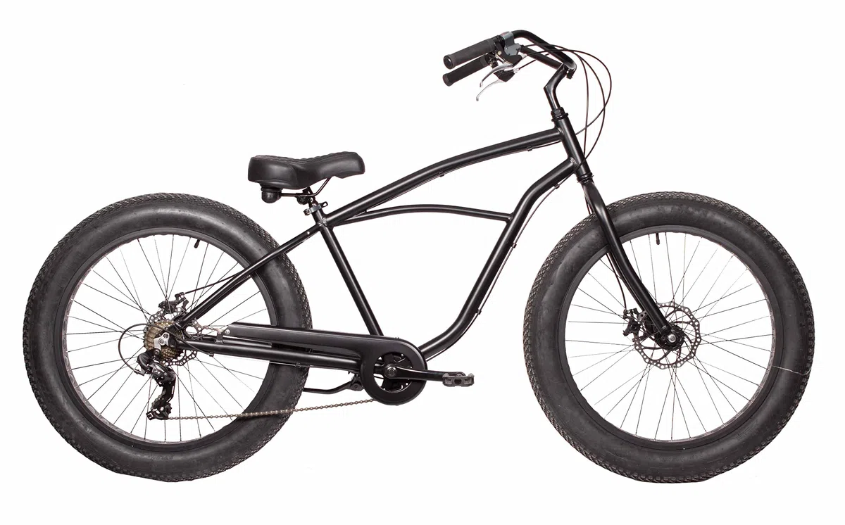Bicicleta Chopper Crucero Ruedas Fat Bike 26" x 4.0 Cambio de Marchas Shimano 7 velocidades