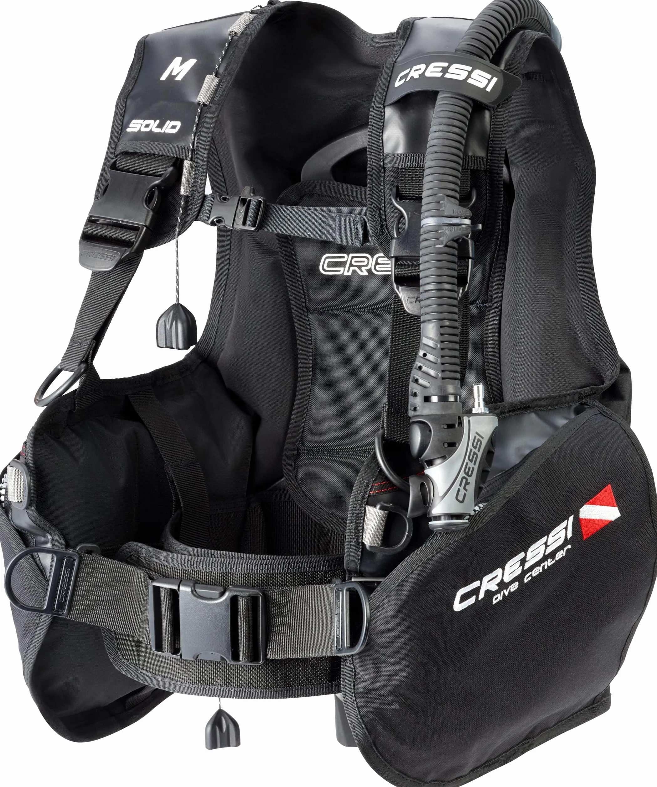 CRESSI Solid Bcd Dive Center Edition - Chaleco Unisex de Buceo con Flotabilidad Variable (BCD) Estructura Clásica, Negro