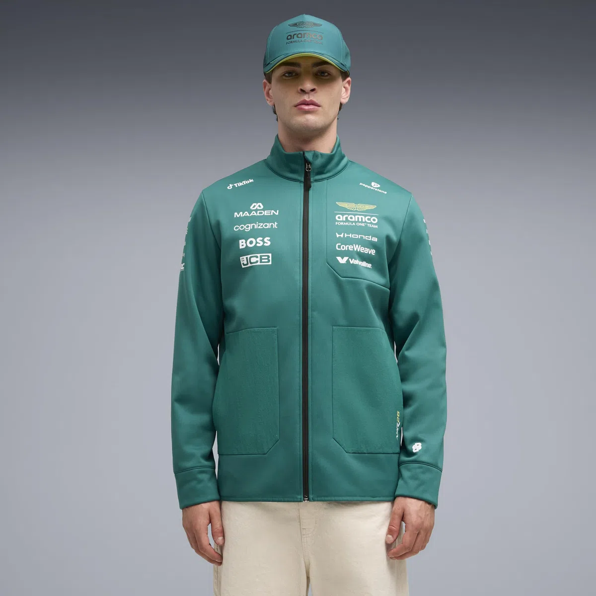 PUMA Aston Martin F1 2026 Chaqueta softshell del equipo para hombre – Verde
