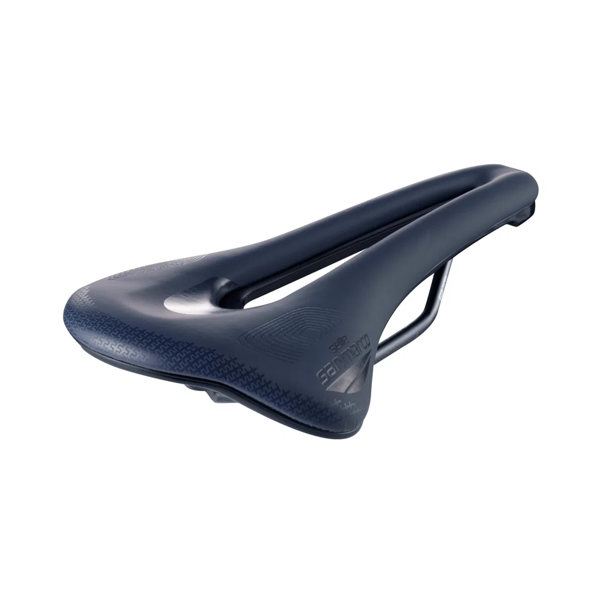 Selle San Marco SHORTFIT 2.0 Supercomfort Racing - Sillín Bicicleta Gravel y Bikepacking, Ligero y Cómodo, Agujero Anatómico, Gel Extra, Rail Acero