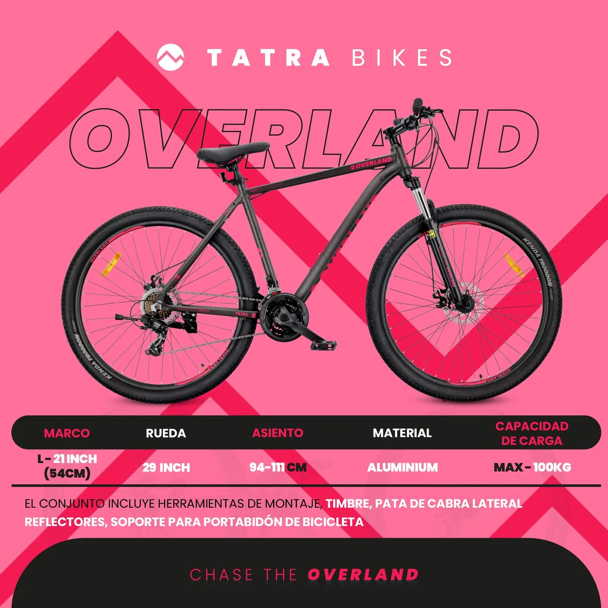 sun baby Tatra Bikes Bicicleta de montaña Overland, Ligero Bicicleta Unisex