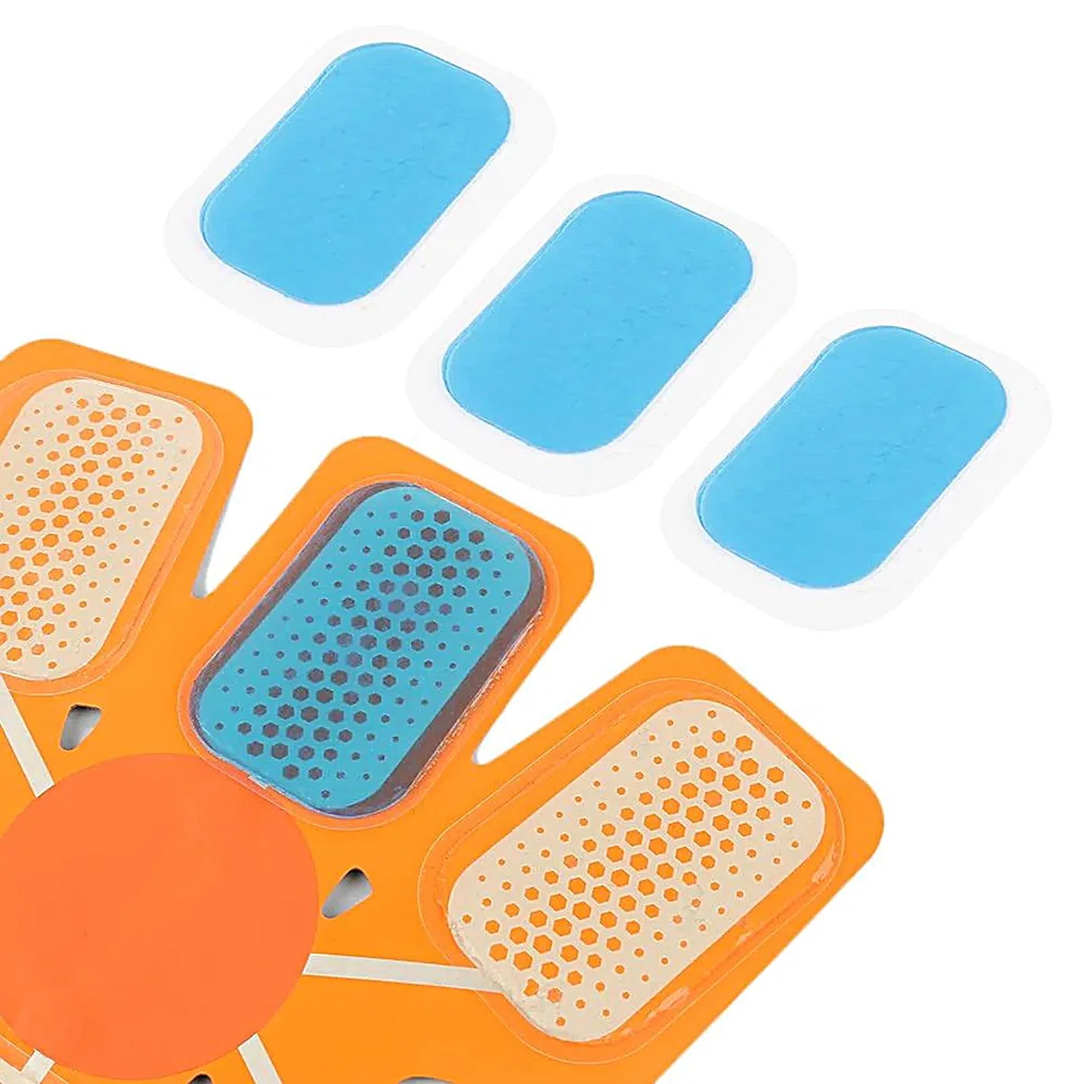60 Piezas Almohadilla de Gel EMS Gel Pads Electroestimulador Almohadillas de Gel para Electroestimulador Muscular Entrenamiento Abdominal 65 x 45 mm
