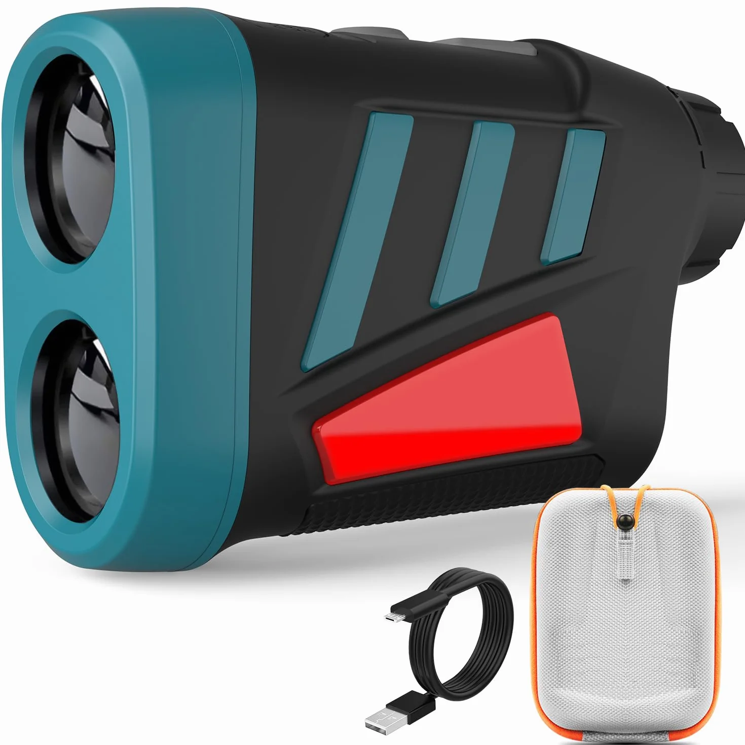 Telémetro de Golf 600m/656yd,DT600 Telémetro Laser de Aumento de 6x22 mm, con Range/Speed/Scanning Model, Carga USB, Bolsa de Protectora, para Golf, Caza, Senderismo, Apagado automático
