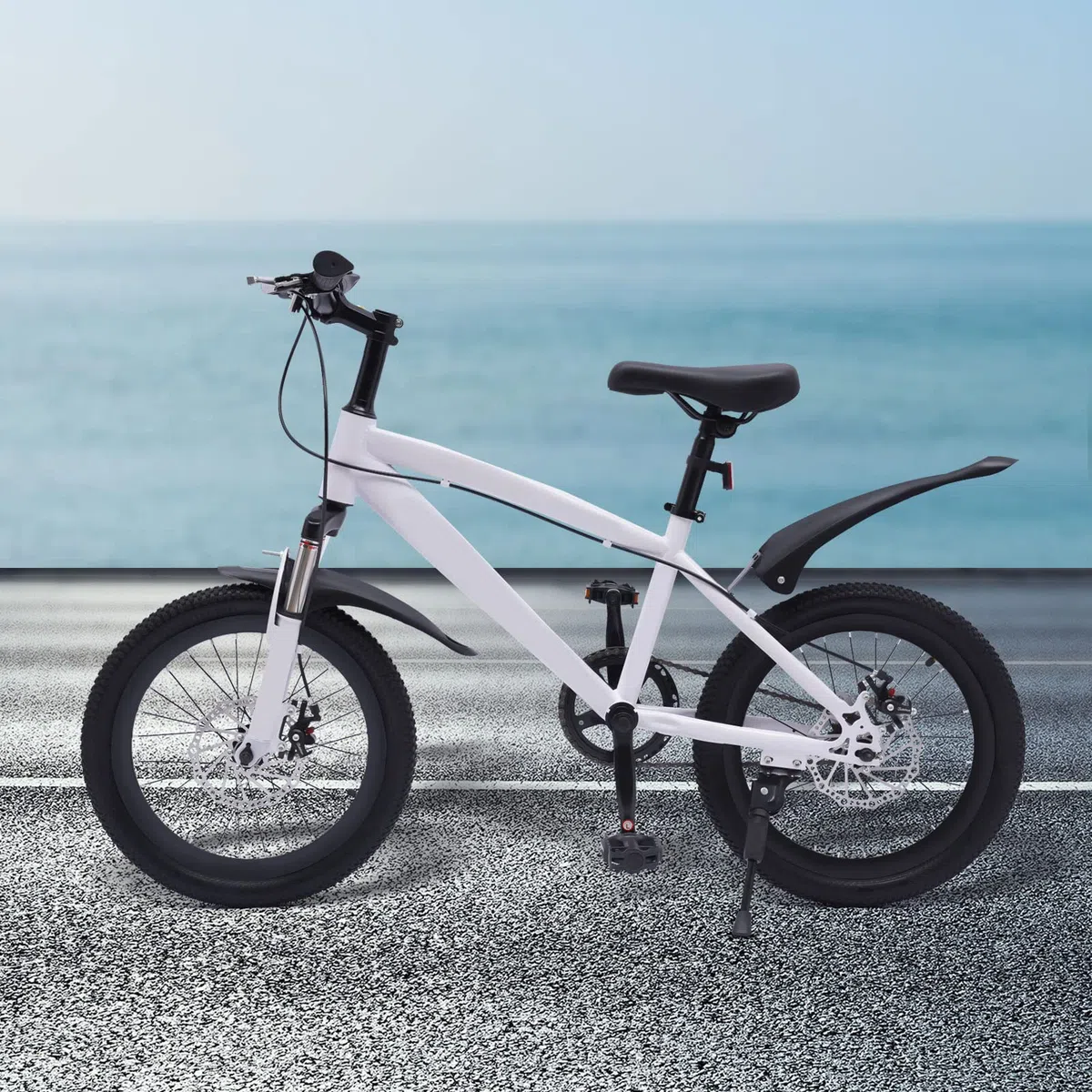 Bicicleta infantil para niña de 18 pulgadas, bicicleta de montaña con linterna eléctrica y bomba de neumáticos, bicicleta de montaña para niñas y niños a partir de 5 años, bicicleta infantil