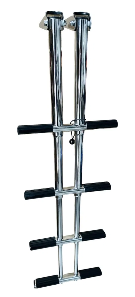 TREPPE - Escalera Telescópica de Acero Inoxidable para Barcos, 4 Escalones, para Piscinas y Yates