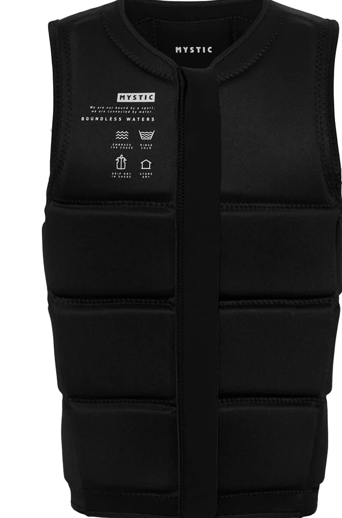 Mystic Mens Star Front Zip Wake Impact Vest 35005.240245 - Black