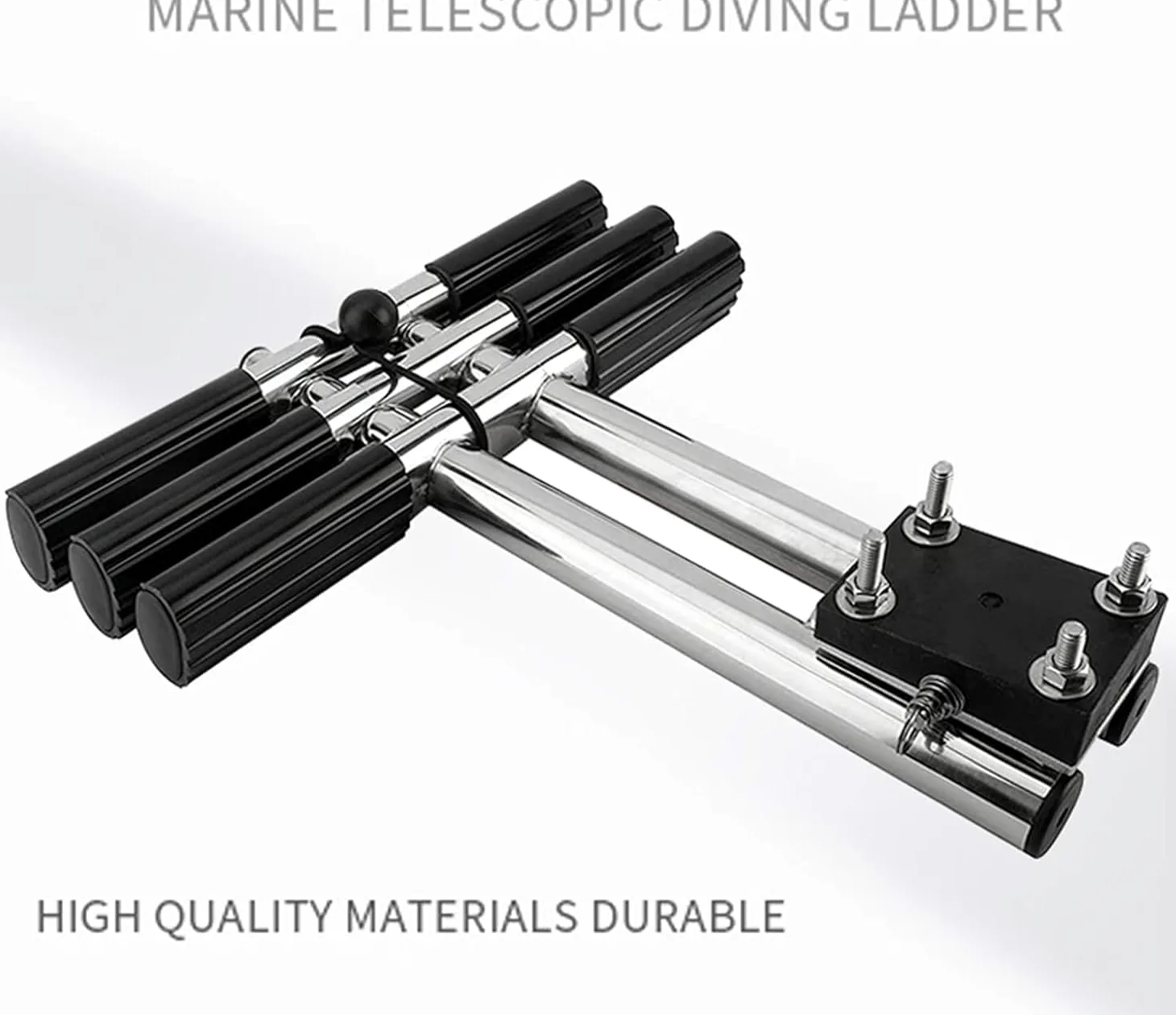 TREPPE - Escalera Telescópica de Acero Inoxidable para Barcos, 3 Escalones, para Piscina de Yates